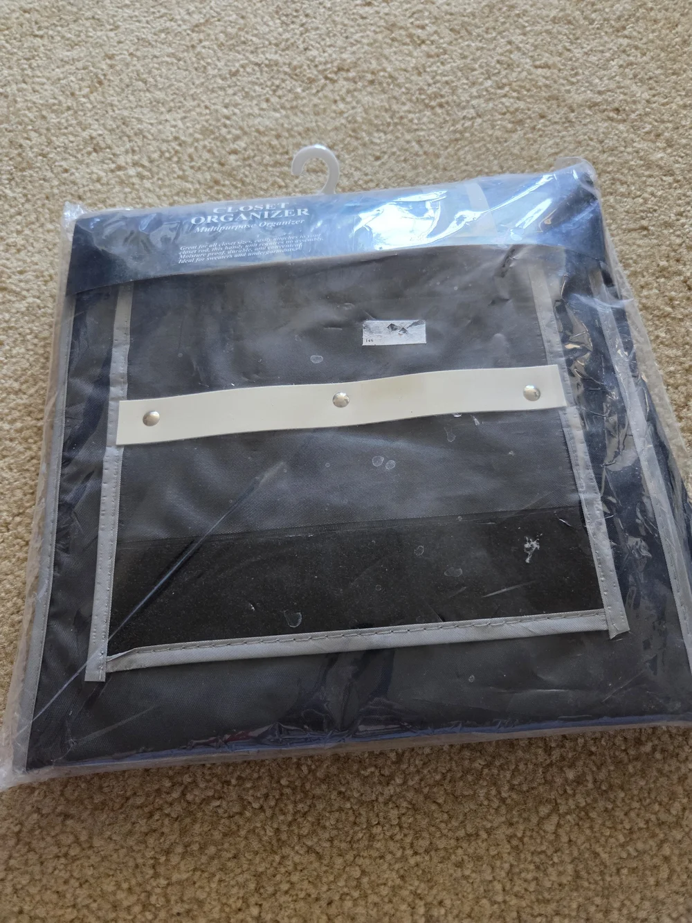 Citrus Hanging Closet Organizer Dark Navy & Grey Nylon Solid 1-Pack CIT403 NEW